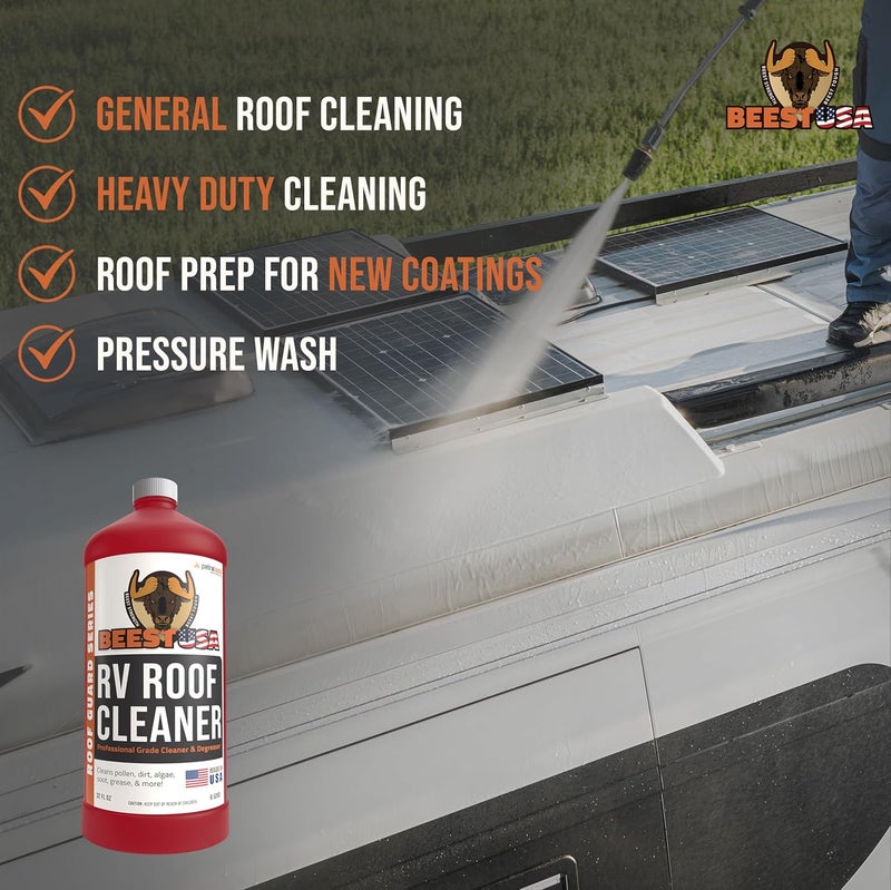 BEEST RV Roof Cleaner (32 Oz Super Concentrated Makes 5 gallons) - Roof Cleaner & Degreaser - Removes Dirt & Stains - Easy to Use - Best For Cleaning RVs, Campers, Trailer, Metal Building, Motorhomes - Image 5